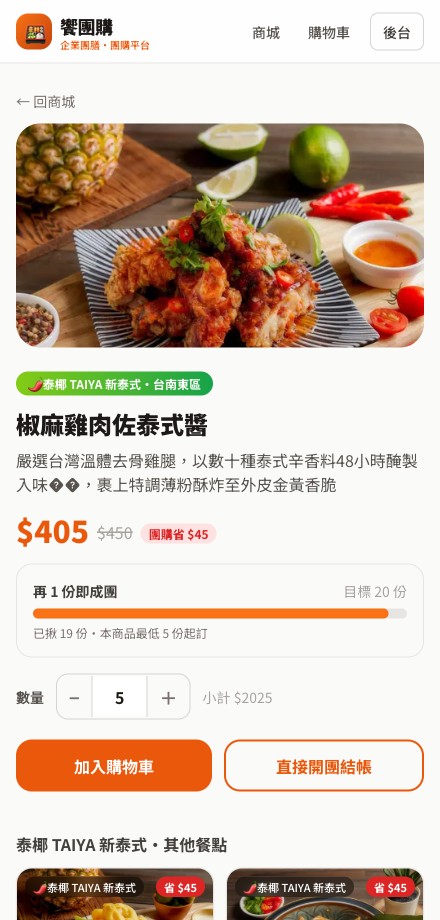 開團商品頁